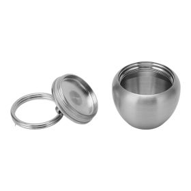 Stainless Steel Pill Case Apple Shape Mini Portable Stainless Steel Metal Small Medicine Box Sealed Jar Keychain Pendant