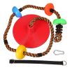 Climbing Rope Tree Swing With Climbing Rope And Platforms Disc Swing Seat With Hanging Strap And Snap Hook For Kids Outdoor Playground Set Accessories