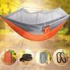 Single & Double Hammock with Mosquito Net Tree Straps Waterproof Portable and Lightweight Parachute Nylon Hammock for Backpacking Hiking Travel Outdoo