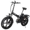 ZHENGBU EUY F6 20 Inch 750W 48V 15AH 18AH 20AH Shimano 7 Speed Folding E Bike Fat Tire Electric Bike