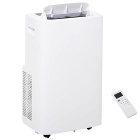 HOMCOM 12000 BTU Portable Air Conditioner for Rooms Uo to 549 Sq.Ft., 4-in-1 Mobile AC Unit with Dehumidifier, Cooling Fan, Sleep Mode, Remote Control