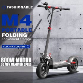 Electric Scooter for Adults with 800W Motor, Up to 28MPH & 28 Miles-10'' Solid Tires