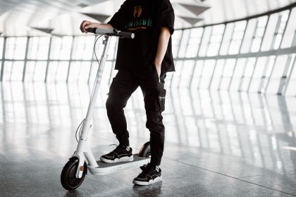 Foldable Electric Scooter w/18.6 Miles Max Operating Range & 15.5 mph Max Speed - White