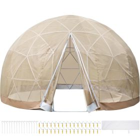 VEVOR 12FT Garden Dome Bubble Tent, Upgraded Geodesic Dome Greenhouse with Transparent TPU Cover and Polyester Gauze