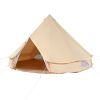 VEVOR 12 Person Canvas Glamping Bell Tent, Breathable Waterproof Large Yurt Tent with Stove Jack and Detachable Side Wall for Family Camping