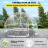 VEVOR 12FT Garden Dome Bubble Tent, Upgraded Geodesic Dome Greenhouse with Transparent TPU Cover and Sand Bags