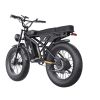 GT02 Pro Fat Tires Off Road Electric Bike 1400W Powerful Motor 7 Speed Gears Black Version