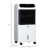 HOMCOM 32" Mobile Evaporative Air Cooler, 3-In-1 Ice Cooling Fan Water Conditioner Humidifier Unit with Remote, Timer, Oscillating, LED Display