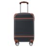 Hardshell Luggage Sets with Bags Carry-on Suitcase Double Spinner Wheels with TSA Lock ,Single Vintage Luggage 20 IN,Black