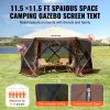 VEVOR Pop Up Gazebo Tent, Pop-Up Screen Tent 6 Sided Canopy Sun Shelter with 6 Removable Privacy Wind Cloths & Mesh Windows