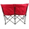 Camping Love Seat Chair; Red; Adult use