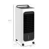 HOMCOM 26" Evaporative Air Cooler with Ice Packs, 3-In-1 Ice Cooling Fan, Portable Swamp Cooler with Water Tank, Timer, 90¬∞ Oscillating, Remote