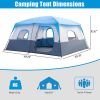 430*430*210cm Polyester Cloth Fiberglass Poles Can Accommodate 14 People Camping Tent Dark Blue And White