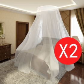 2 pcs Mosquito Net Bed Net Set Round 1' 10" x 10' 8" x 7' 6"