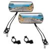 1 pair of handlebar bicycle rearview mirrors, adjustable 360 degree rotatable safety rearview bicycle mirrors