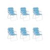 6 Pieces Folding Beach Chair Camping Lawn Webbing Chair