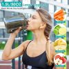 1.5L Large Capacity Portable Hydrogen Water Bottle 6 Min Quick Electrolysis Rechargeable Hydrogen Water Generator For Home Travel Office Gym Workout E