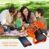 2 In 1 Portable Camping Fan Electric Lantern Fan Tent Fan w/Hanging Hook Remote Control USB Rechargeable Fan