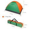 2-Person Waterproof Camping Dome Tent for Outdoor Hiking Survival Orange & Green