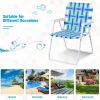 6 Pieces Folding Beach Chair Camping Lawn Webbing Chair