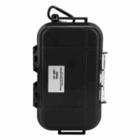 Outdoor Survival Shockproof Waterproof Storage Case Airtight Carry Box Container(Black) (Color: Black)