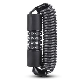 4 Digits Combination Password Bicycle Safety Anti-Theft Elasticity Locks (Color: Black, Type: Chain Lock)