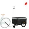 Bike Trailer Black and Gray 99.2 lb Iron